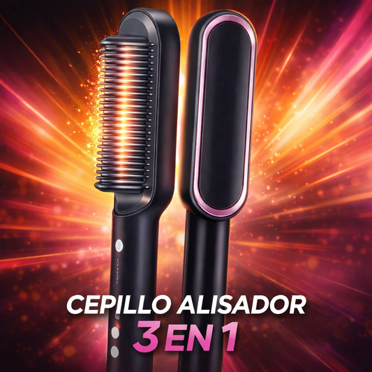 Cepillo Alisador 3 en 1 | Alisa, peina y moldea  en minutos